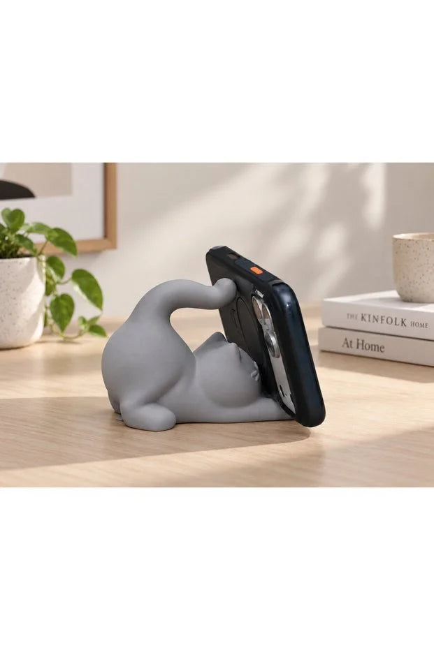 Kedi Figürlü Telefon Tutucu