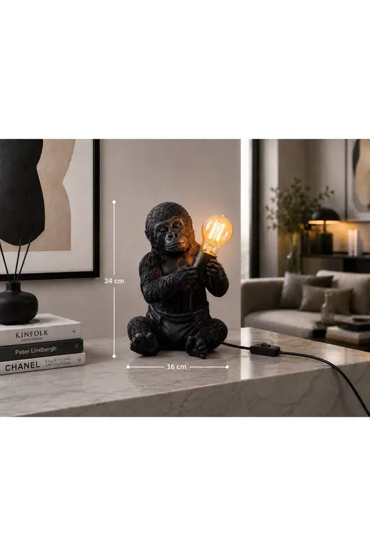 Premium Monkey Figurine Decorative Table Lamp – Special Design Luxury Modern Lampshade