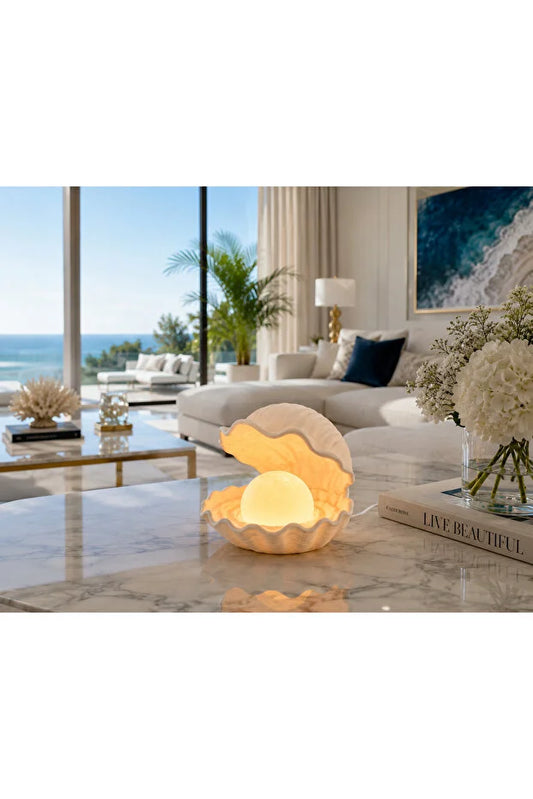 Ocean Pearl Oyster Pearl Night Light LED Decorative Table Lamp