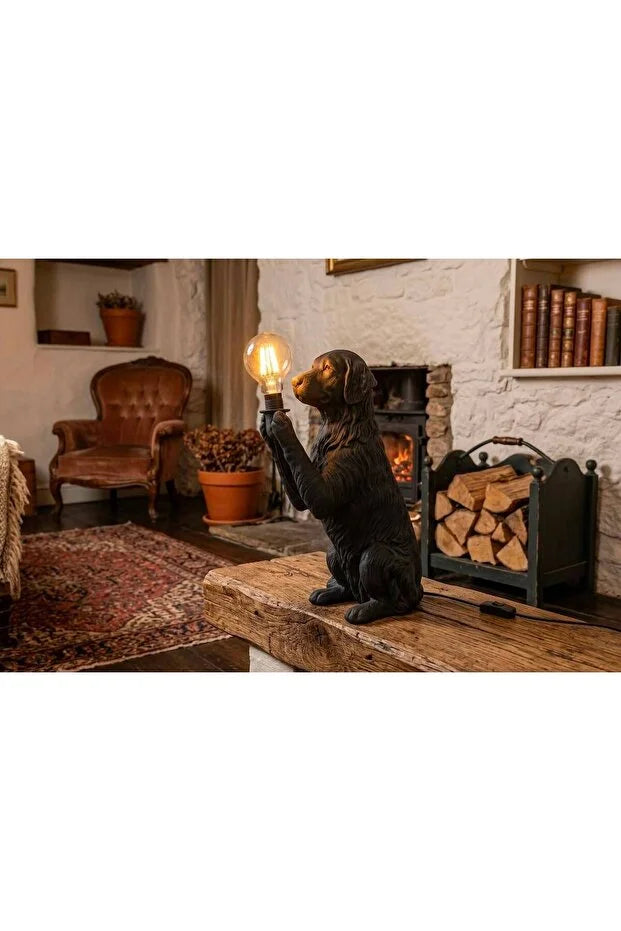 3D Baskı Köpek Figürlü Dekoratif Masa Lambası