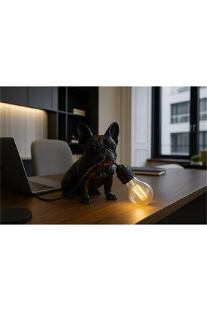 French Bulldog Köpek Figürlü Masa Lambası Modern Dekoratif Aydınlatma