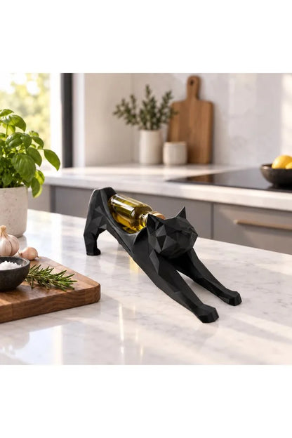 Kedi Figürlü Dekoratif Şişe Standı