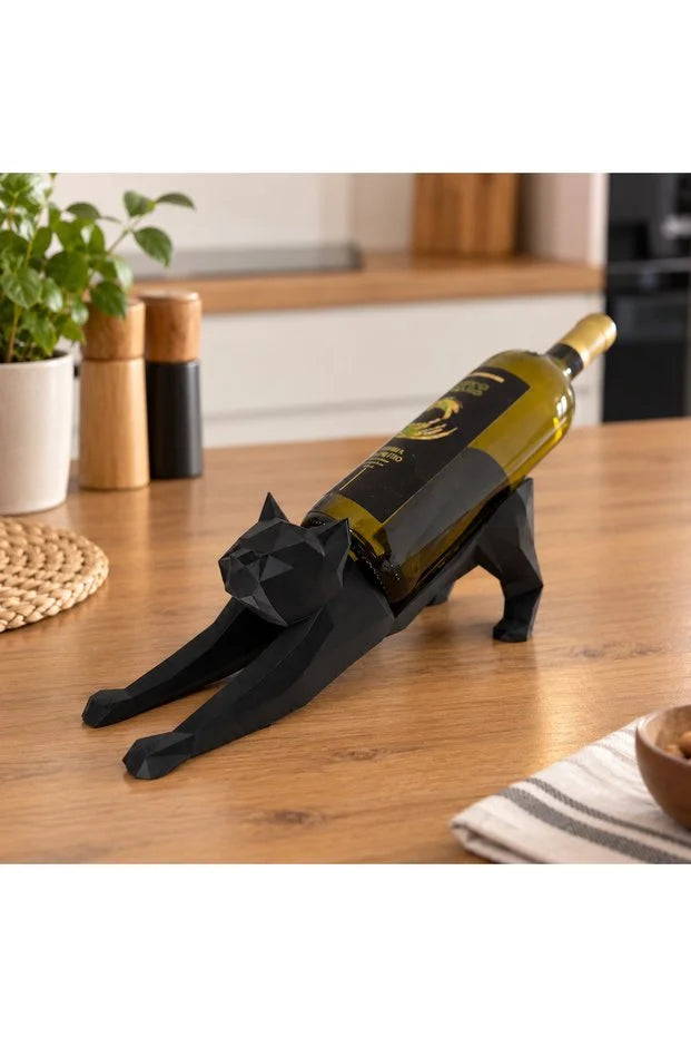 Kedi Figürlü Dekoratif Şişe Standı