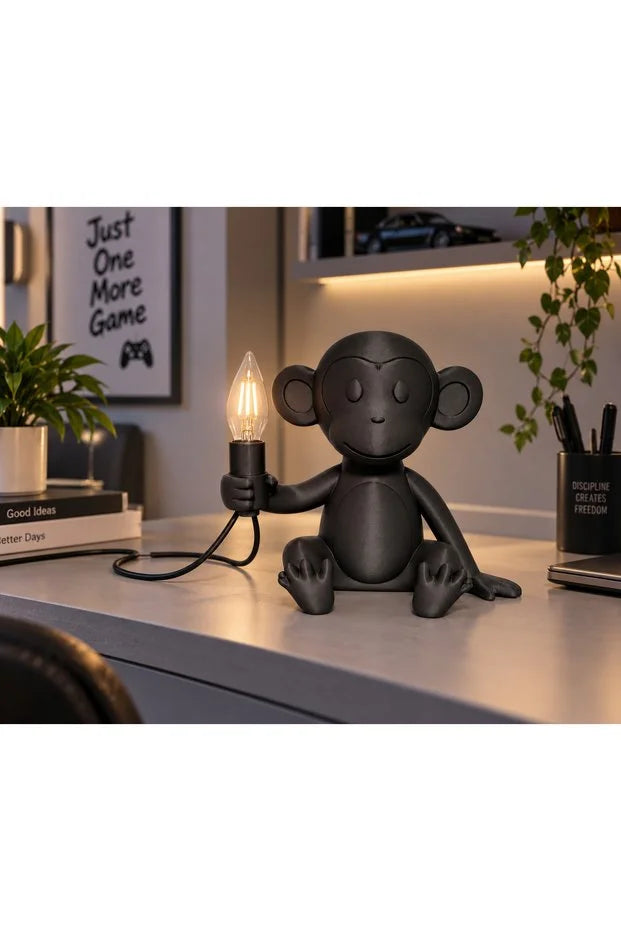 Moko Maymun Dekoratif Masa Lambası